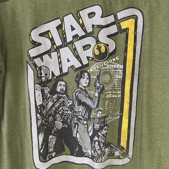 Star Wars FIFTH SUN green T-shirt Green Size L - Picture 2 of 7